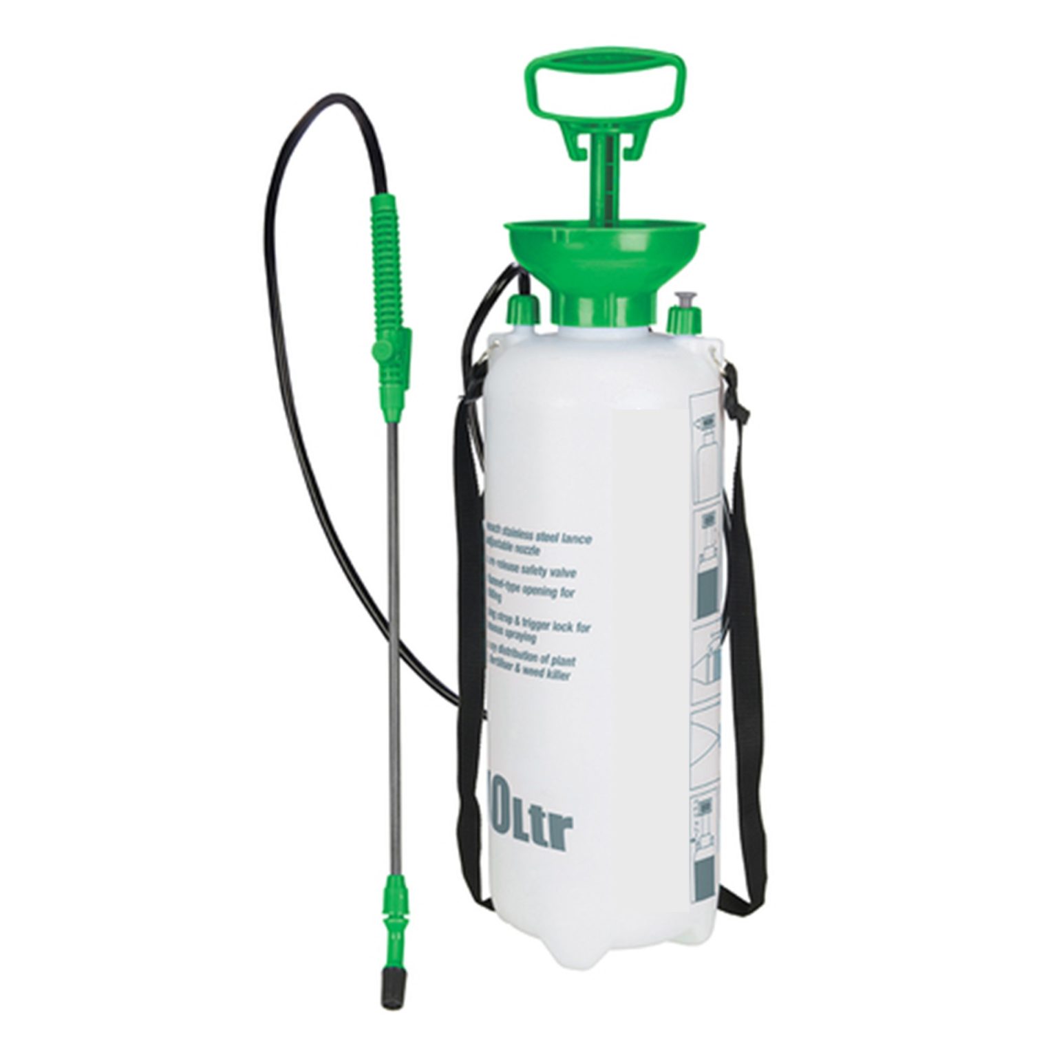 10L Garden Pressure Spray Bottle – Portable Hand Pump Sprayer – Weed ...